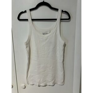 NWT Alpine Design Women's Ribbed Tank Top White Stretch Size XXL Cotton